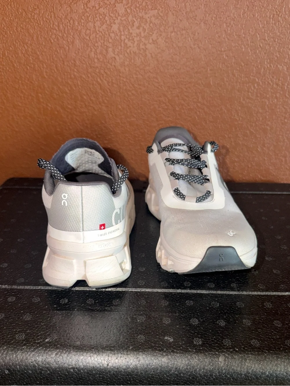 On Running Women's Athletic Sneakers in Light Gray and White